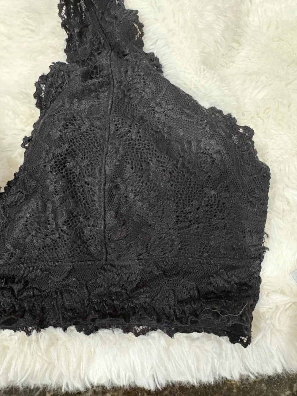 Lace Halter Bralette in Black - Women Intimates